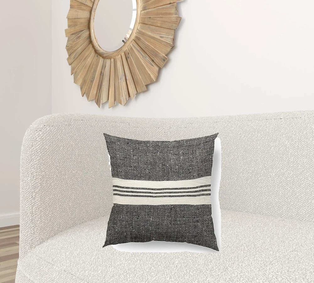 Black And White Stonewash Throw Pillow Cover - Homeroots - Flyclothing LLC