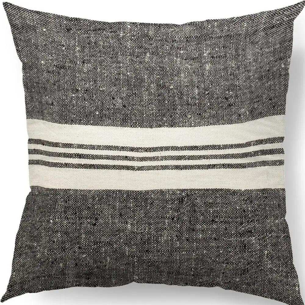 Black And White Stonewash Throw Pillow Cover - Homeroots - Flyclothing LLC