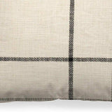 Black And Beige Plaid Lumbar Accent Pillow Cover - Homeroots - Flyclothing LLC