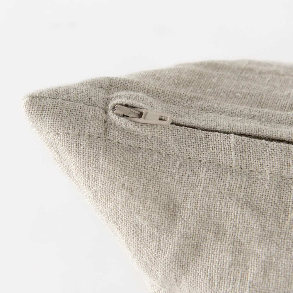 Canvas Beige And White Lumbar Accent Pillow Cover - Homeroots - Flyclothing LLC