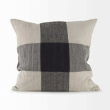 Beige And Black Plaid Pattern Throw Pillow Cover - Homeroots - Flyclothing LLC