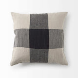 Beige And Black Plaid Pattern Throw Pillow Cover - Homeroots - Flyclothing LLC