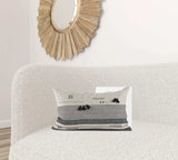 Light Gray Detailed Lumbar Throw Pillow Cover - Homeroots - Flyclothing LLC