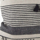 Light Gray Detailed Lumbar Throw Pillow Cover - Homeroots - Flyclothing LLC