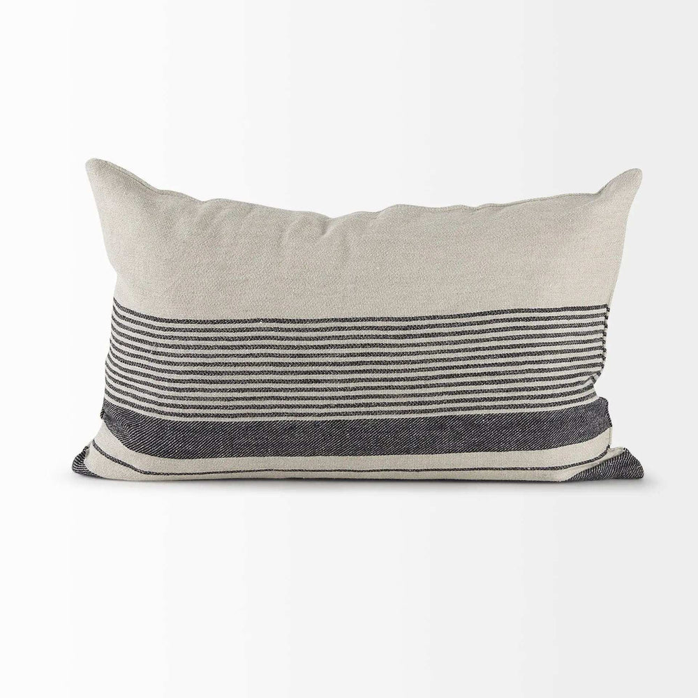 Light Gray Detailed Lumbar Throw Pillow Cover - Homeroots - Flyclothing LLC