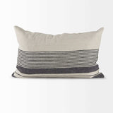 Light Gray Detailed Lumbar Throw Pillow Cover - Homeroots - Flyclothing LLC