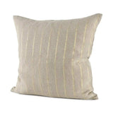 Beige And Gold Striped Pillow Cover - Homeroots - Flyclothing LLC