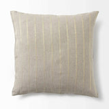 Beige And Gold Striped Pillow Cover - Homeroots - Flyclothing LLC