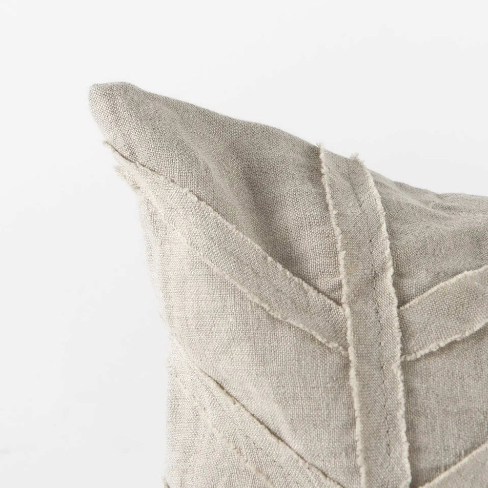 Light Gray Chevron Textured Lumbar Pillow Cover - Homeroots - Flyclothing LLC