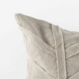 Light Gray Chevron Textured Lumbar Pillow Cover - Homeroots - Flyclothing LLC