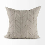 Light Gray Chevron Textured Pillow Cover - Homeroots - Flyclothing LLC