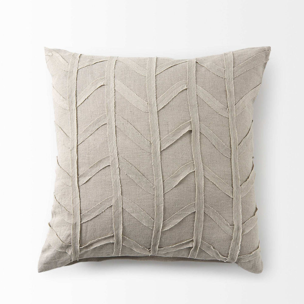 Light Gray Chevron Textured Pillow Cover - Homeroots - Flyclothing LLC