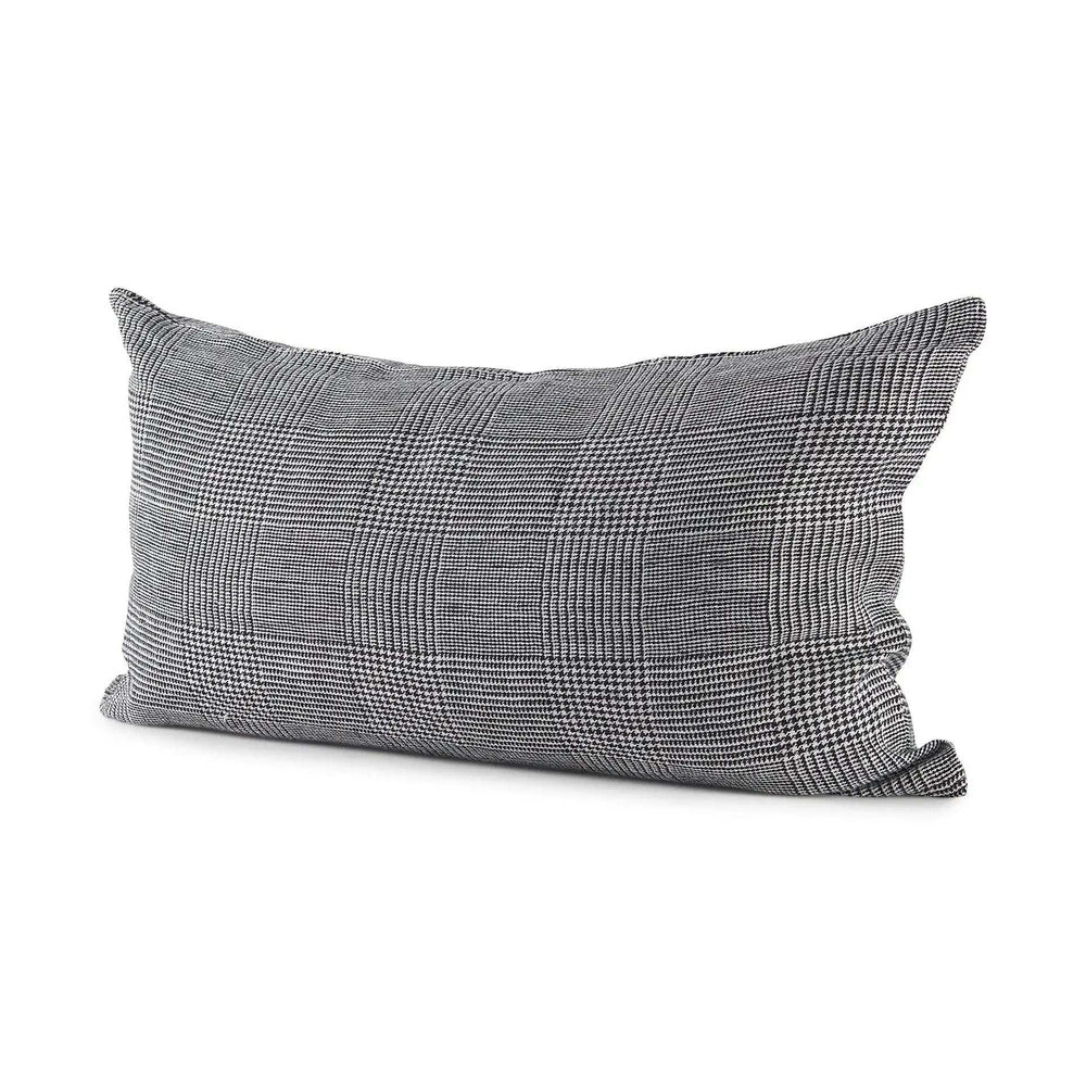 White And Black Pattern Lumbar Throw Pillow Cover - Homeroots - Flyclothing LLC