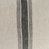 13" X 21" Beige and Black Striped Linen Throw Pillow Cover - Homeroots