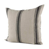 Beige And Black Striped Pillow Cover - Homeroots - Flyclothing LLC
