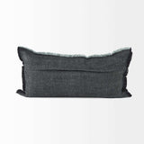 Dark Gray Fringed Lumbar Throw Pillow Cover - Homeroots - Flyclothing LLC