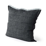 Dark Gray Fringed Throw Pillow Cover - Homeroots - Flyclothing LLC
