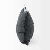 Dark Gray Fringed Throw Pillow Cover - Homeroots - Flyclothing LLC