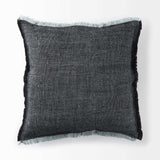 Dark Gray Fringed Throw Pillow Cover - Homeroots - Flyclothing LLC