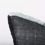 Dark Gray Fringed Throw Pillow Cover - Homeroots - Flyclothing LLC