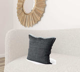 Dark Gray Fringed Throw Pillow Cover - Homeroots - Flyclothing LLC