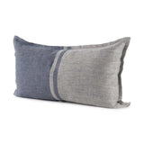 Gray And Blue Color Block Lumbar Pillow Cover - Homeroots - Flyclothing LLC