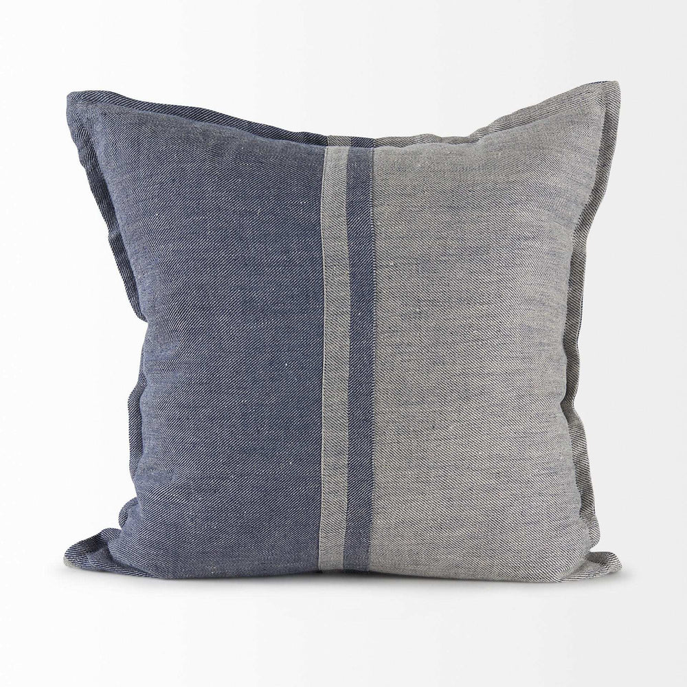 Gray And Blue Color Block Pillow Cover - Homeroots - Flyclothing LLC