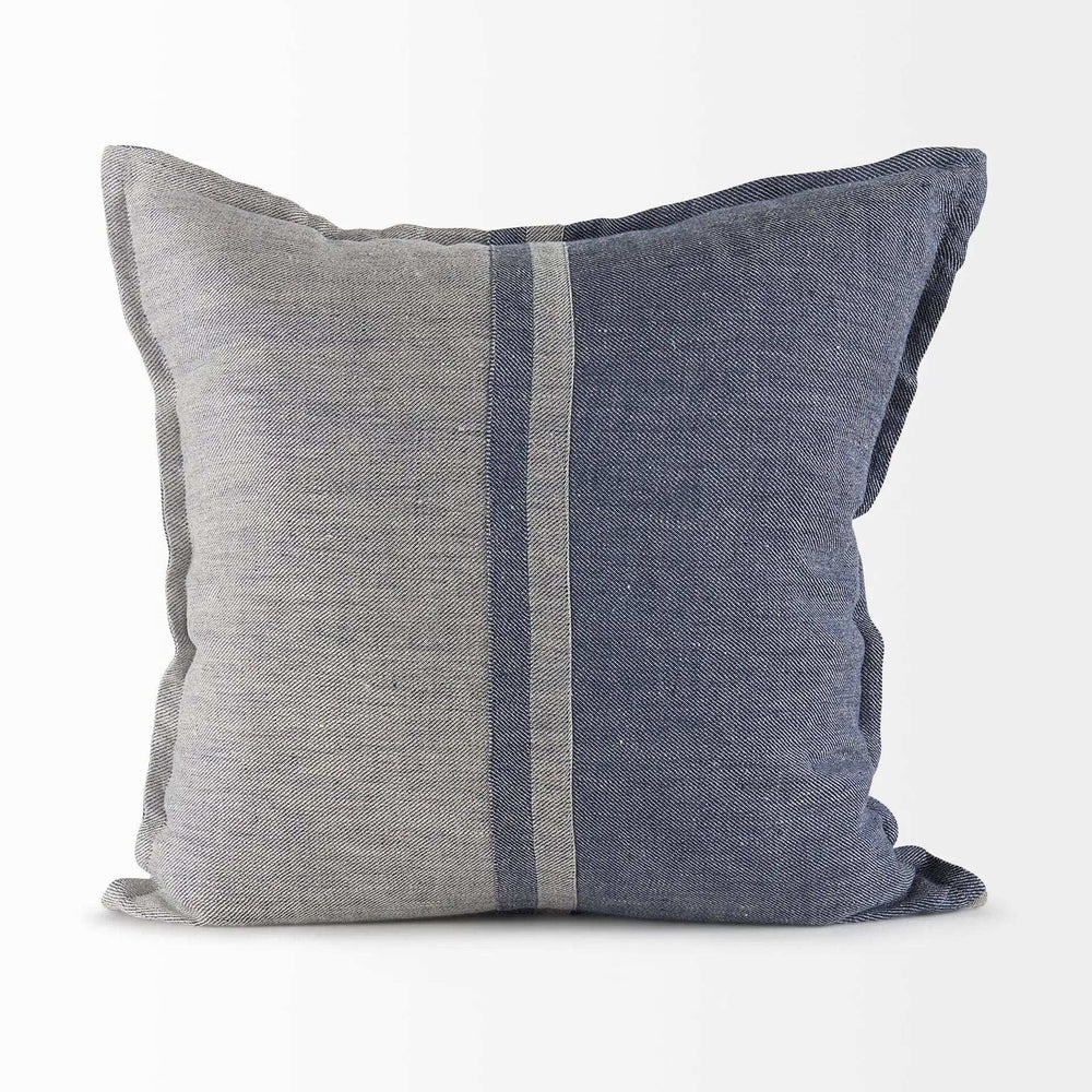 Gray And Blue Color Block Pillow Cover - Homeroots - Flyclothing LLC