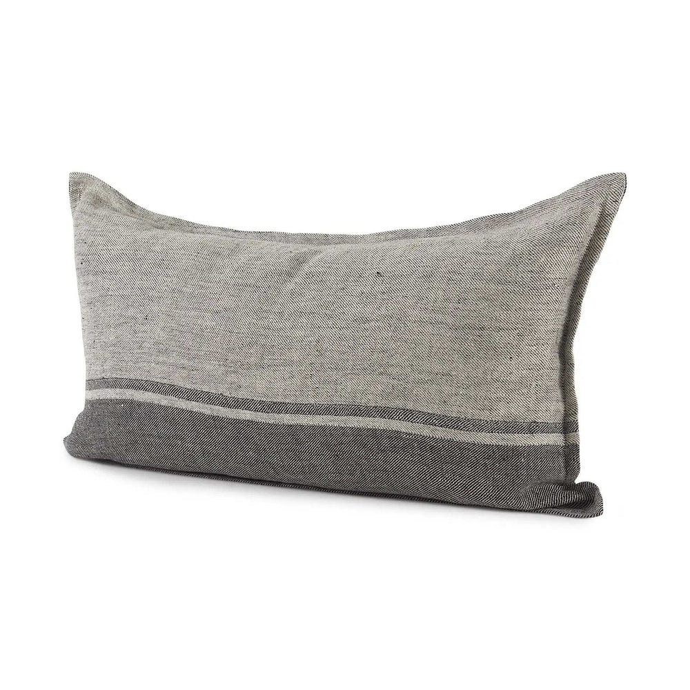 Light And Dark Gray Lumbar Throw Pillow Cover - Homeroots - Flyclothing LLC