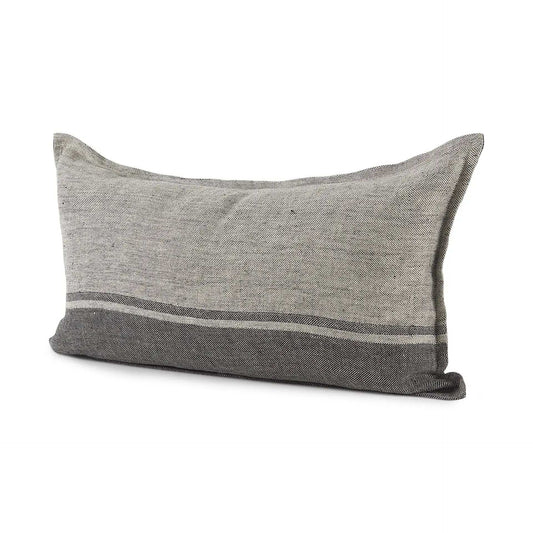 Light And Dark Gray Lumbar Throw Pillow Cover - Homeroots - Flyclothing LLC