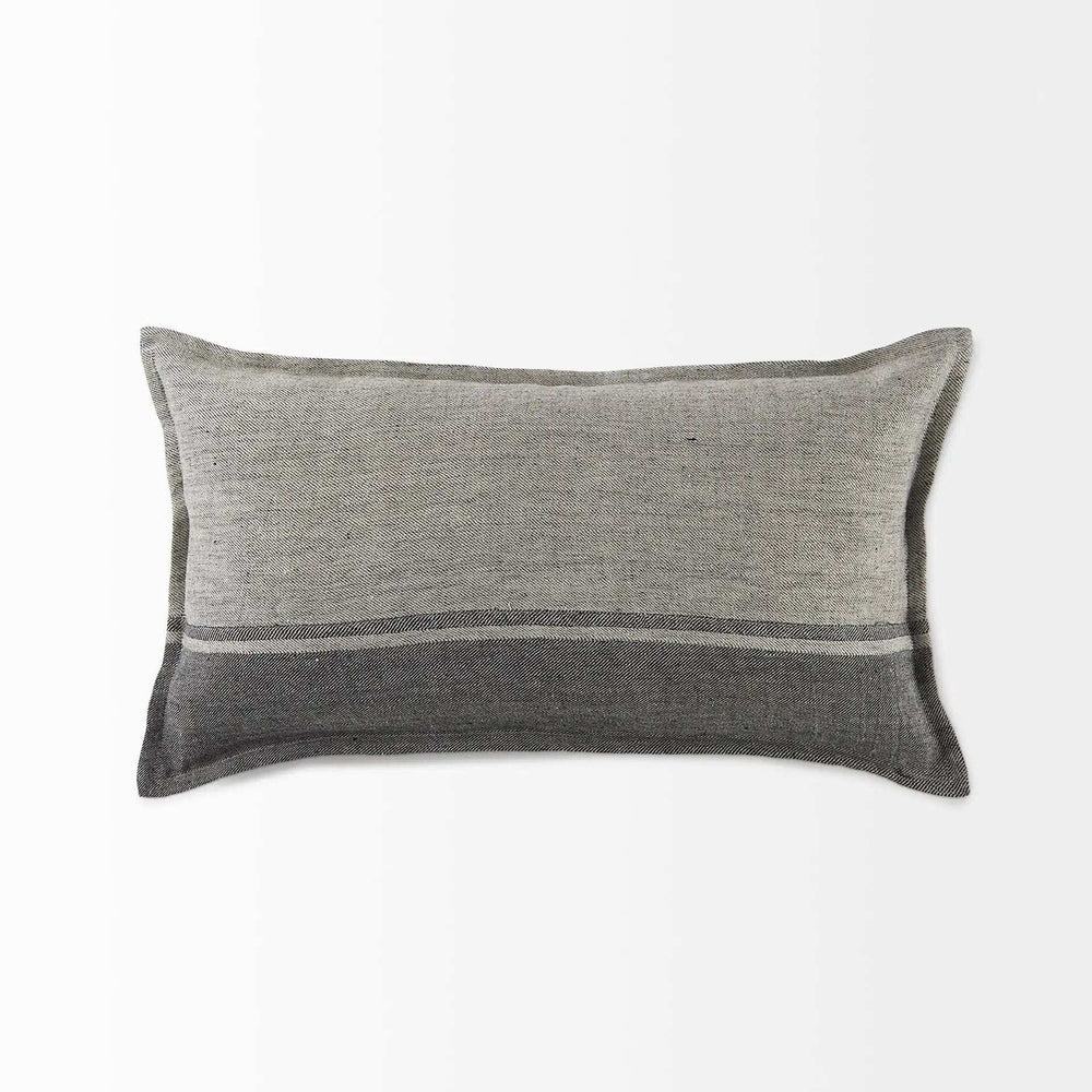 Light And Dark Gray Lumbar Throw Pillow Cover - Homeroots - Flyclothing LLC