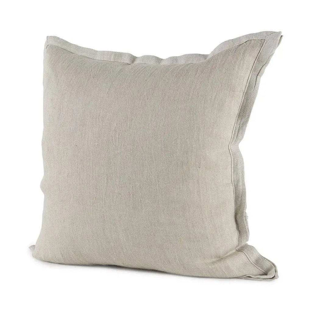 Cream Bordered Pillow Cover - Homeroots - Flyclothing LLC