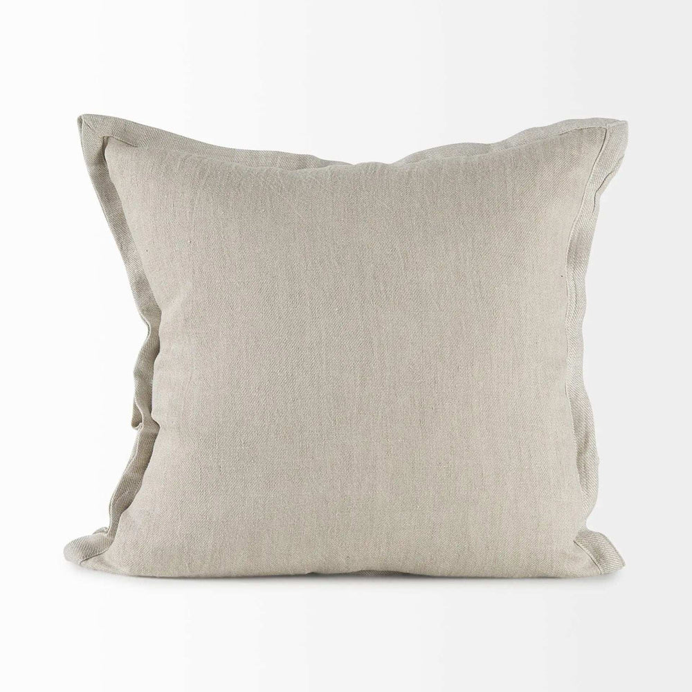 Cream Bordered Pillow Cover - Homeroots - Flyclothing LLC