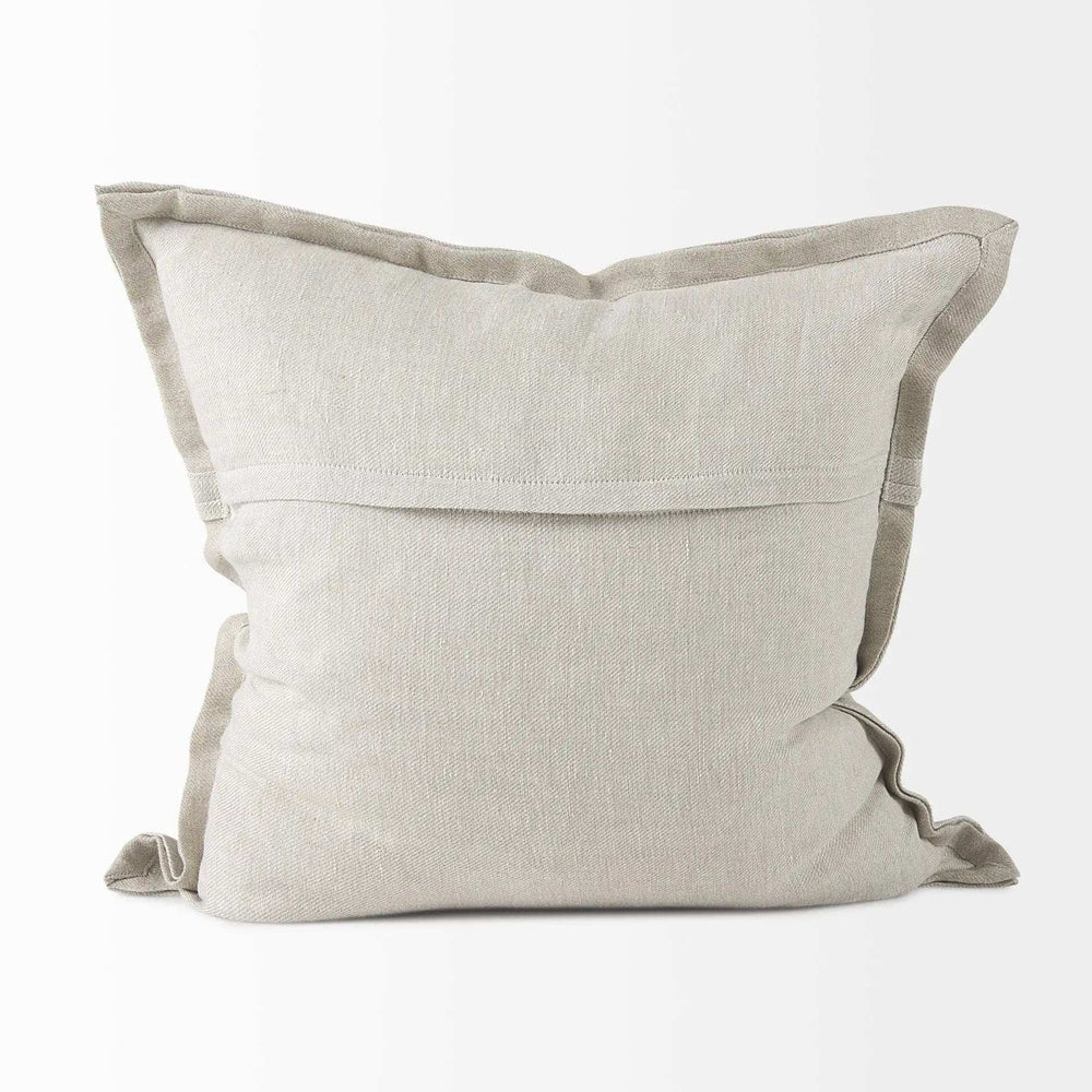Cream Bordered Pillow Cover - Homeroots - Flyclothing LLC