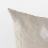 Beige And White Patterned Lumbar Pillow Cover - Homeroots - Flyclothing LLC