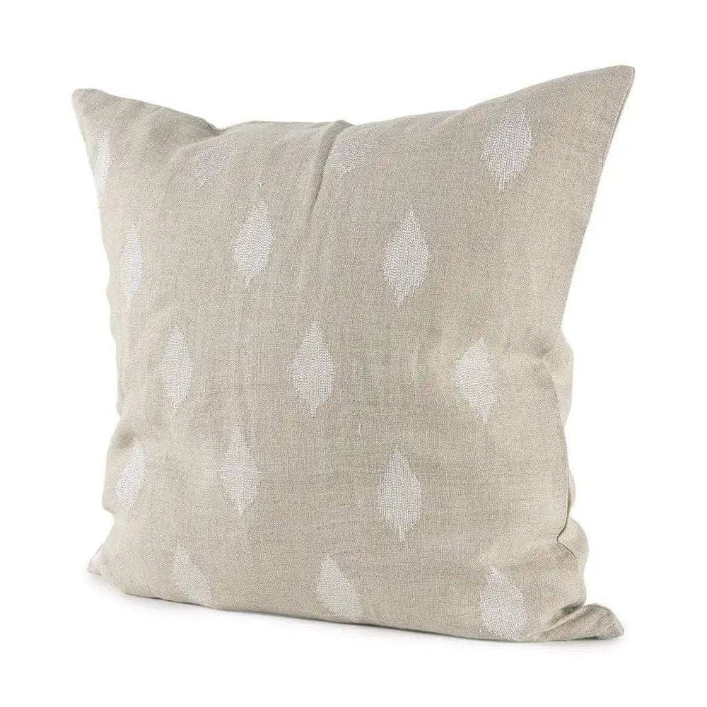 Beige And White Patterned Pillow Cover - Homeroots - Flyclothing LLC