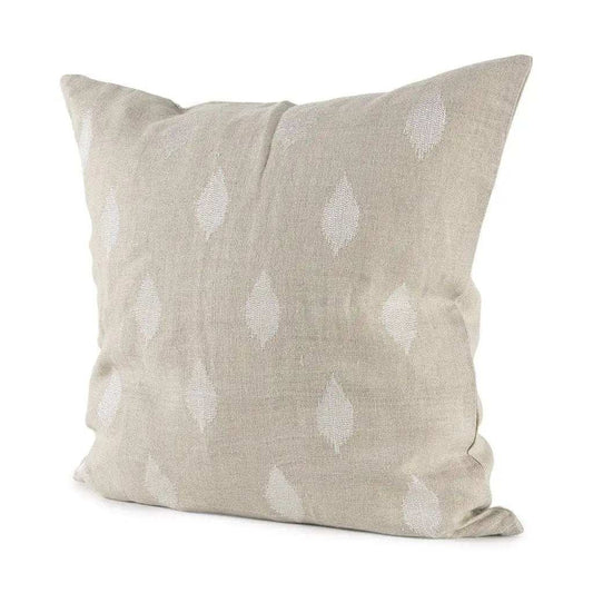 Beige And White Patterned Pillow Cover - Homeroots - Flyclothing LLC