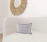 Light Gray Fringed Lumbar Throw Pillow Cover - Homeroots - Flyclothing LLC