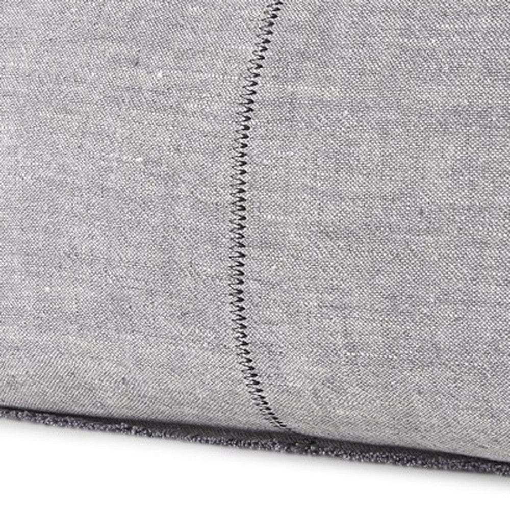 Light Gray Fringed Lumbar Throw Pillow Cover - Homeroots - Flyclothing LLC