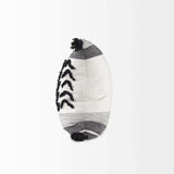 White And Gray Fringed Pillow Cover - Homeroots - Flyclothing LLC