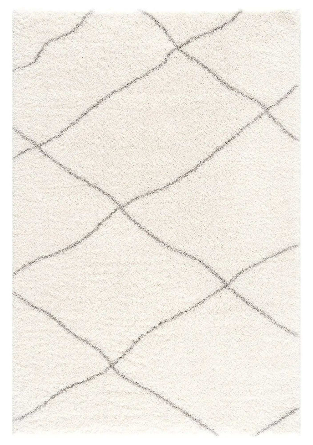 3' X 5' Ivory Modern Uneven Lattice Area Rug - Homeroots - Flyclothing LLC