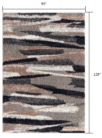 8' X 11' Gray And Black Strokes Area Rug - Homeroots - Flyclothing LLC