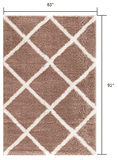 5' X 8' Beige Geometric Area Rug - Homeroots - Flyclothing LLC