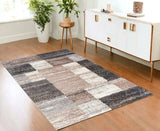 4' X 6' Beige Modern Blocks Area Rug - Homeroots - Flyclothing LLC