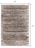 7' X 9' Ivory And Brown Retro Mod Area Rug - Homeroots - Flyclothing LLC