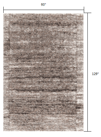 8' X 11' Ivory And Brown Retro Mod Area Rug - Homeroots - Flyclothing LLC