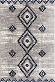 4' X 6' Gray And Navy Boho Chic Area Rug - Homeroots - Flyclothing LLC