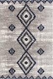 5' X 8' Gray And Navy Boho Chic Area Rug - Homeroots - Flyclothing LLC