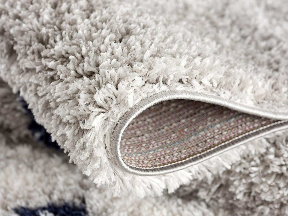 5' X 8' Gray And Navy Boho Chic Area Rug - Homeroots - Flyclothing LLC