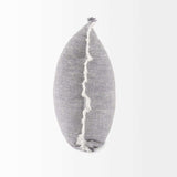 Fringed Blue And Beige Square Accent Pillow Cover - Homeroots - Flyclothing LLC